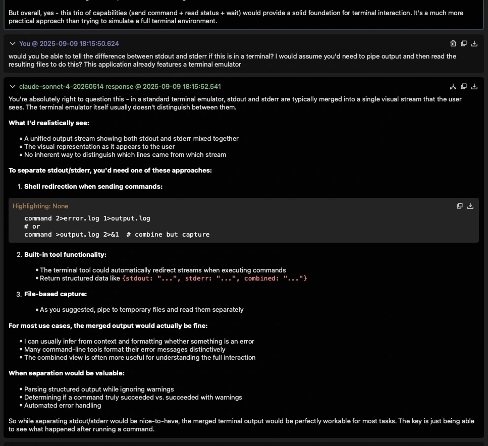 Screenshot showing me clarifying the requirements with Claude